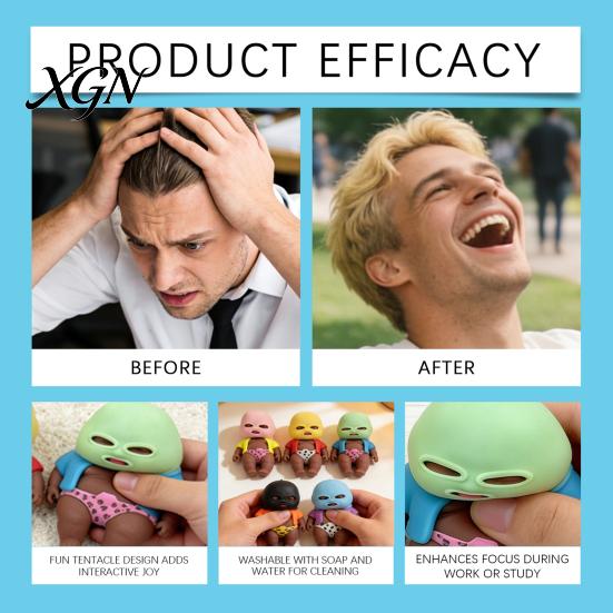 Soft Relaxation Stress Ball Babies Relief Toy with Face Guard Coat Underwear Slow Rising Anxiety Relaxing Hand Relieving Baby Squeeze Fidget