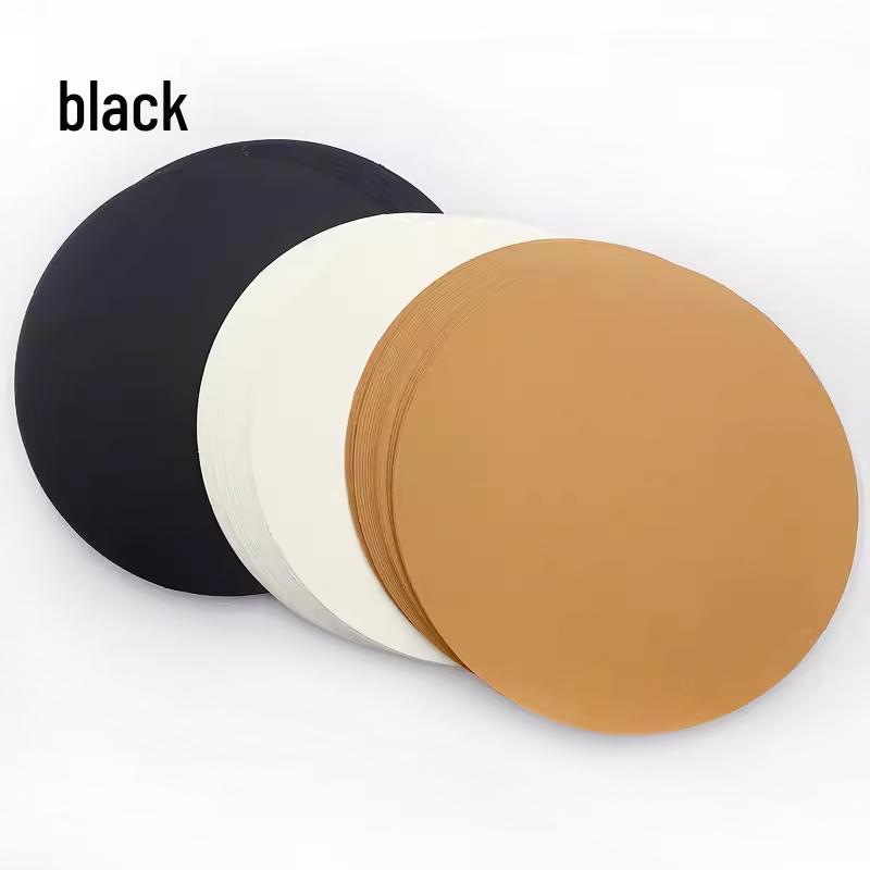 Runde Kraftpapier Skizzen- und Buntstiftzeichenblätter - 250g Schwarzer und Weißer Karton für Kindergartenbasteln