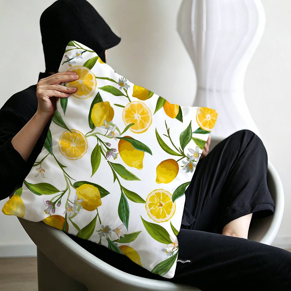 Fruit Lemon Pillow Cover for Bedroom Room and Living Room Sofa Decorative Cushion Cover