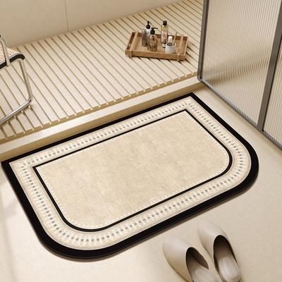 Leichte Luxus-Badezimmer-WC-wasserabsorbierende, rutschfeste, schnell trocknende, verschleißfeste und schmutzabweisende Kieselalgen-Schlamm-Fußmatten für den Haushalt