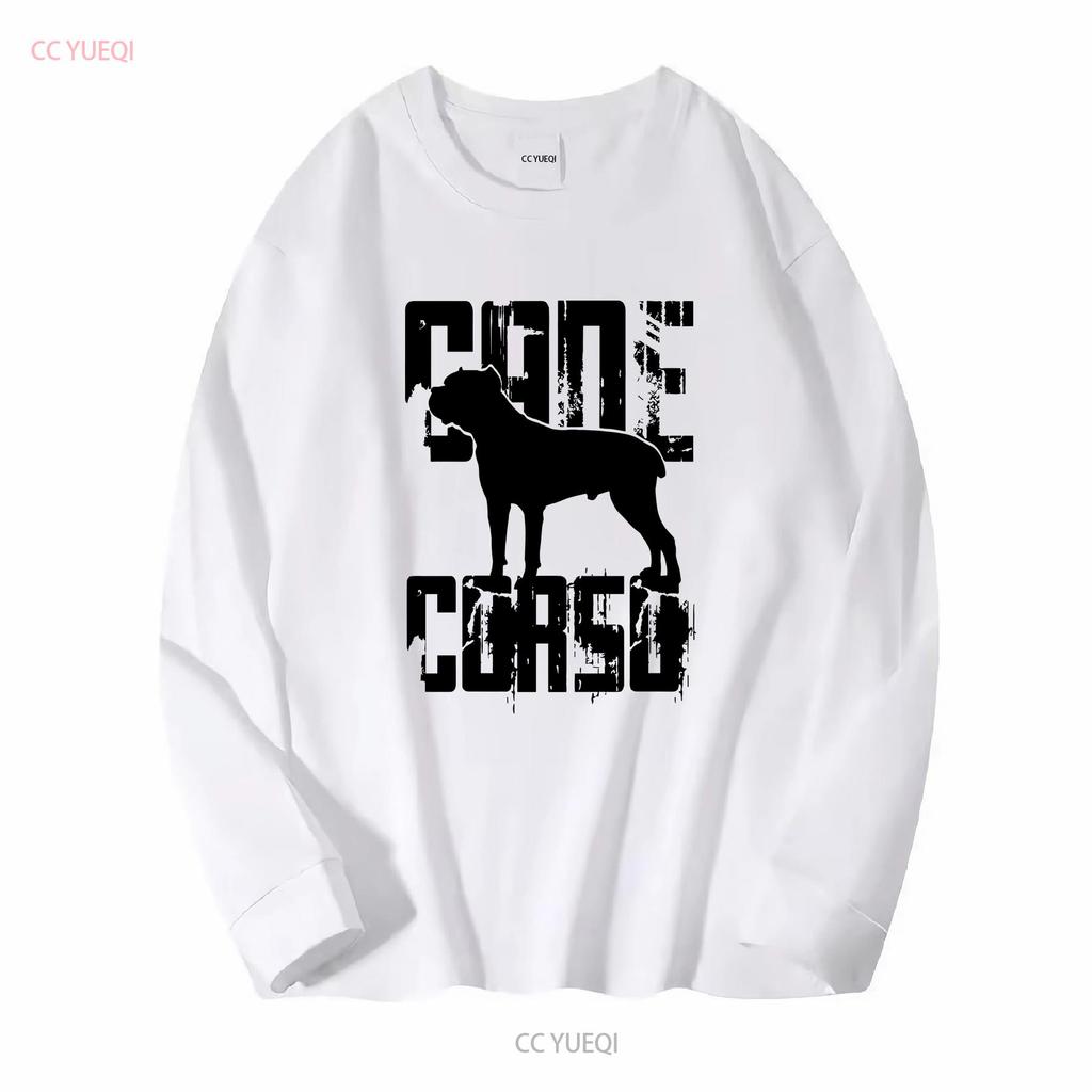 Cane Corso logo grey T Shirt top tee dog design mens sizes vintage Washed Top For Everyday Wear graphic Casual homme Unisex