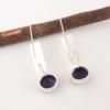 Sodalite Gemstone 925 Stamped Silver Jewelry Handmade Anniversary Earrings 1.9" EE-168-29