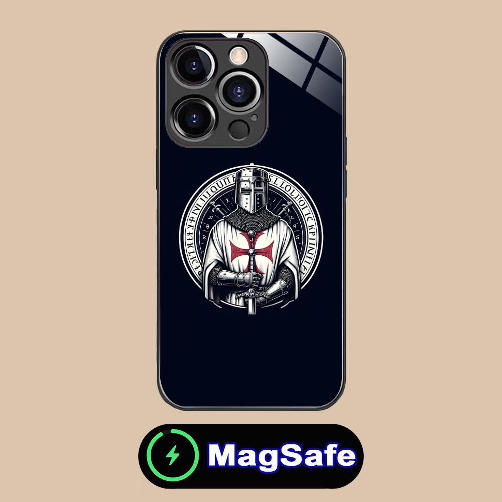 

Templar Knights Mobile Phone Case for iPhone 17 16 15 14 13 12 11 Air Pro Max Plus Mini MagSafe Glass Colorful Cover Cellphones iPhone 11 Pro Max