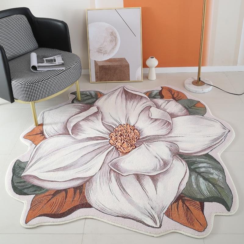 Irregular Flower Carpet Home Living Room Sofa Coffee Table Non Slip Pad Bedroom Bedside Mat