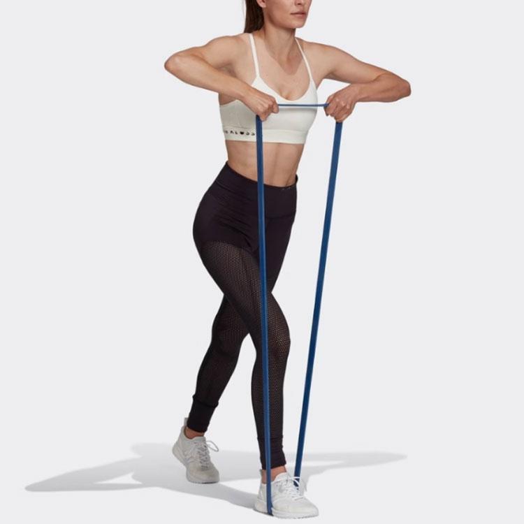 Adidas Letter Logo Print Low-Impact Sports Bra Women Underwear White GH7358