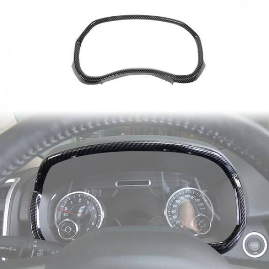 Carbon Fiber Dashboard Meter Cover Trim Frame Bezel For Dodge Ram 1500 2018+
