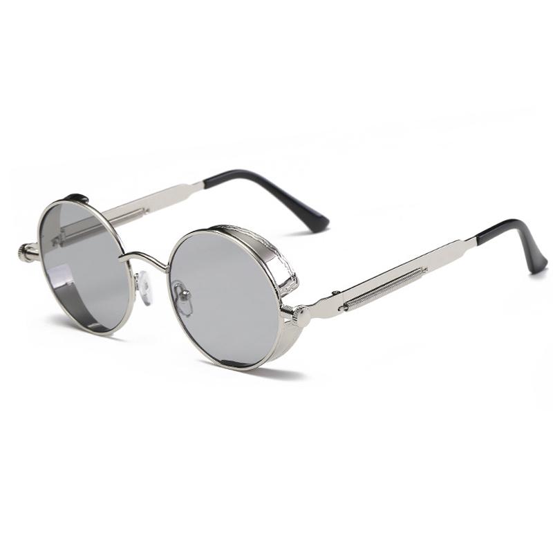 Metal Steam Punk Style Sun Glasses Steampunk Fashion Men Retro Round Sunglasses