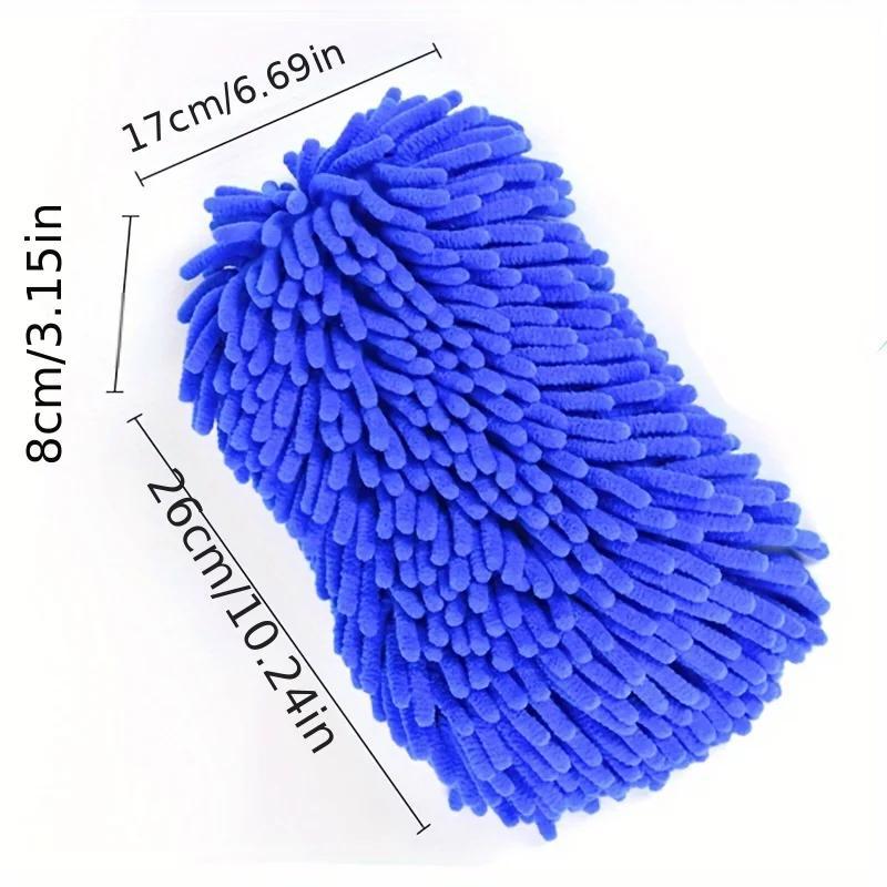 Auto-Reinigungshandschuh Mikrofaser Chenille Autowaschschwamm Pflege Wasch-Detailing-Bürstenpad Multifunktions-Reinigungswerkzeug