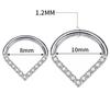 Anello Segmentato a Cerniera Goccia Lacrimale Acciaio Chirurgico 316L Septum Naso Clicker Piercing Labret Labbra Cartilagine Orecchio Daith Helix Orecchino