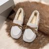 New Style of Doudou Shoes, Women's Cotton Shoes with Fleece, Versatile Fleece Shoes, Flat Student Shoes