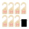 7 Pcs Adorable Bowknot Baby Garment Dividers Wood Materials Toddler Wardrobes Helper Kids Clothing Separators