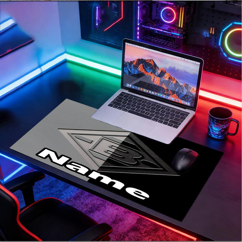 Custom Name Personalized Borussia Monchengladbach Pattern Mousepad, Laptop PC Desk Mat, Decorative Desk Mat for Home Keyboard Pad Gift