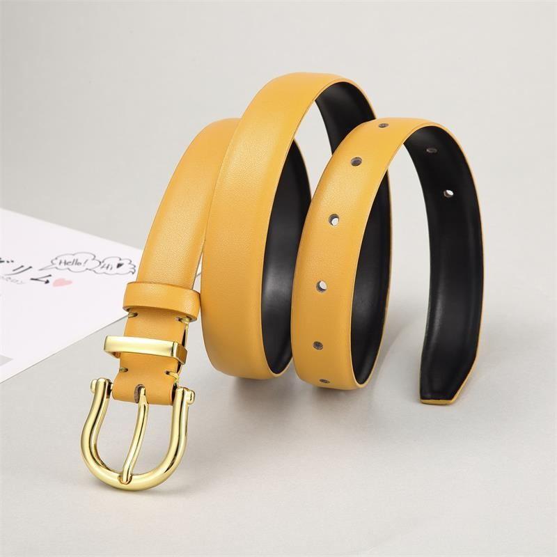 Women's Cowhide Adjustable Genuine Leather Thin Belt for Women's Decoration Versatile Coat Dress for Girls
