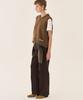 GRIDAJ Minimal Straight Cotton Pants _ Brown