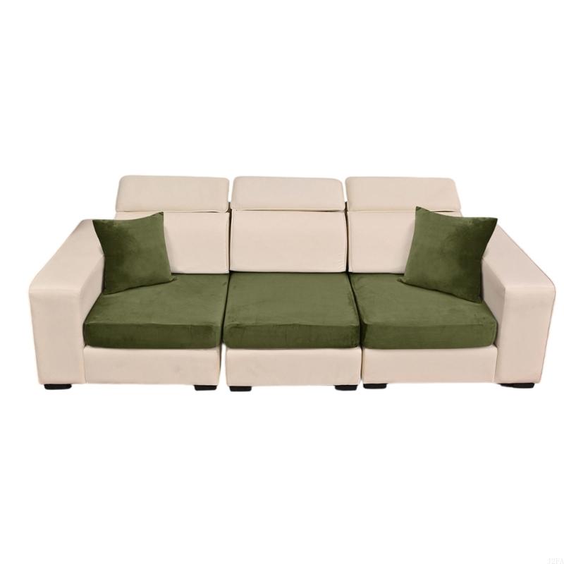 

Pack of 5 Pieces 12 Color Options Sofa Cover Set High Elasticity Full Wrap for Various Decor Styles Includes Cushion Covers зелёный