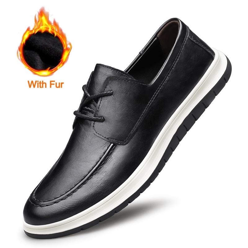 Fashion 2025 New Designer Men Dress Shoes Fashion Casual Leather Outdoor Wedding Work Shoes Genuine Leather Solid Color Platform Shoes