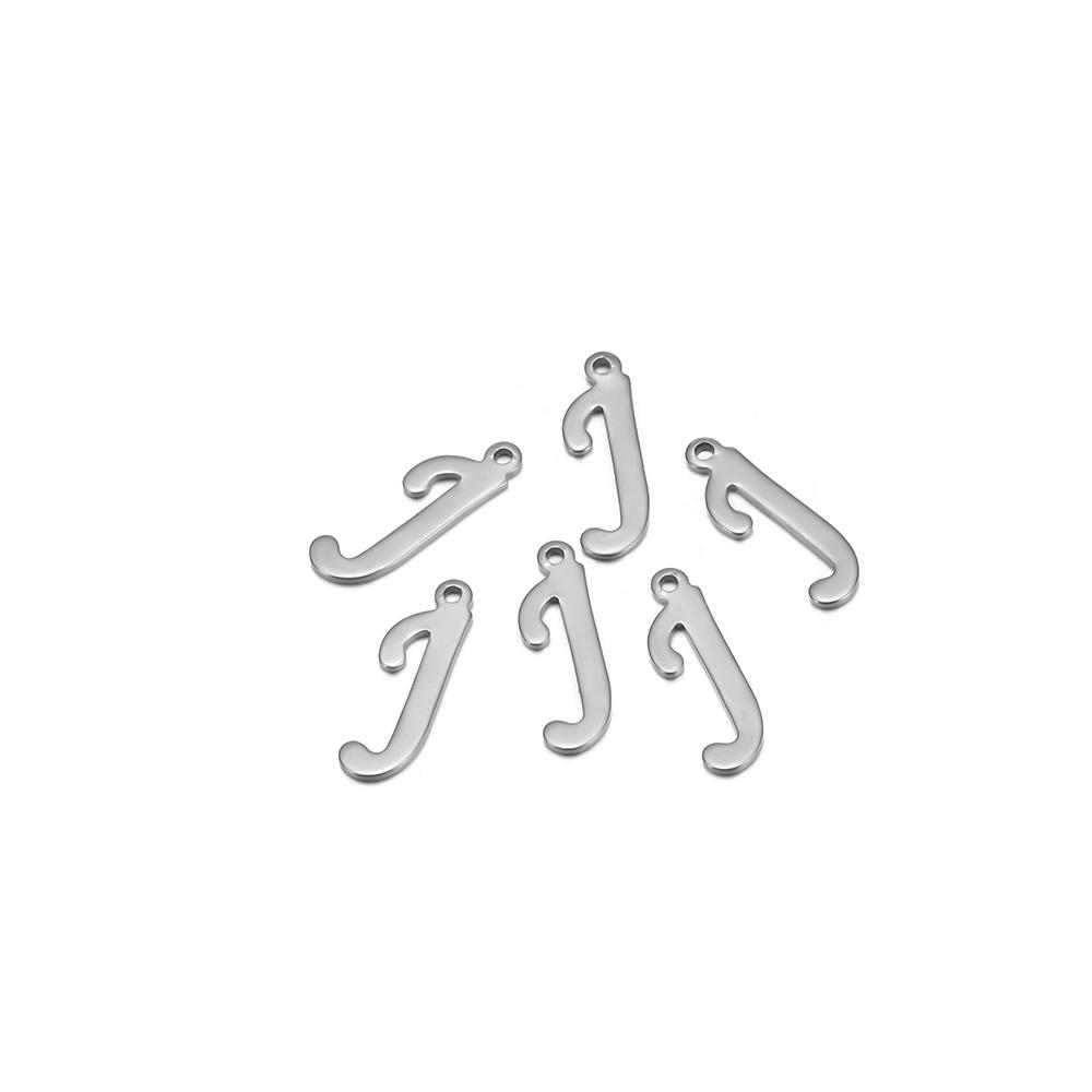 50pcs Stainless Steel Cursive Font 26 Letter Pendant Alphabet Charms Necklace Pendant DIY Jewelry Bracelet Making Earrings Craft
