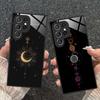 Sun Moon Mobile Cell Phone Case for Samsung Galaxy S26 S25 S24 S23 S22 S21 S20 Note20 Plus FE Ultra Glass Colorful Cover Cover