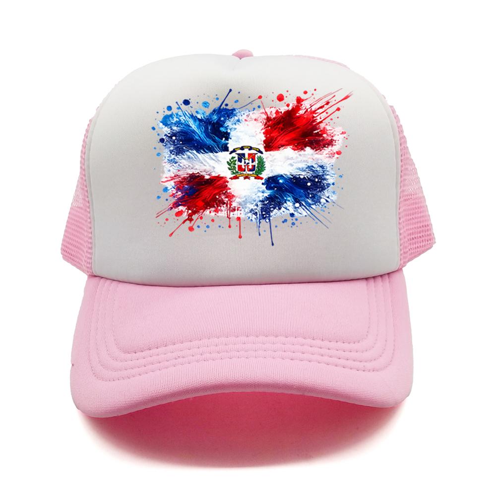 Dominican Republic Flag Baseball Cap Unisex Adjustable Mesh Hat Breathable DR Dominican Trucker Caps