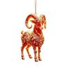 Auspicious Goat Theme Gifts 2D Acrylic Christmas Hanging Ornament, 3.15 Inch Farm Animal Xmas Tree Holiday Car Interior Decor Decoration for Rear View