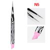 Double-Ended Eyelashes Extension Tweezers Makeup Tools Nail Art Tweezers With Silicone Pressing Head Nail Stickers Pick Up Clip