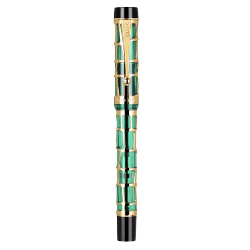 

JINHAO 100 Centennial Resin Hollow Series Fountain Pen Golden Clip Business Office Gift Pen Stationery School Supplies PK 9019 Bent