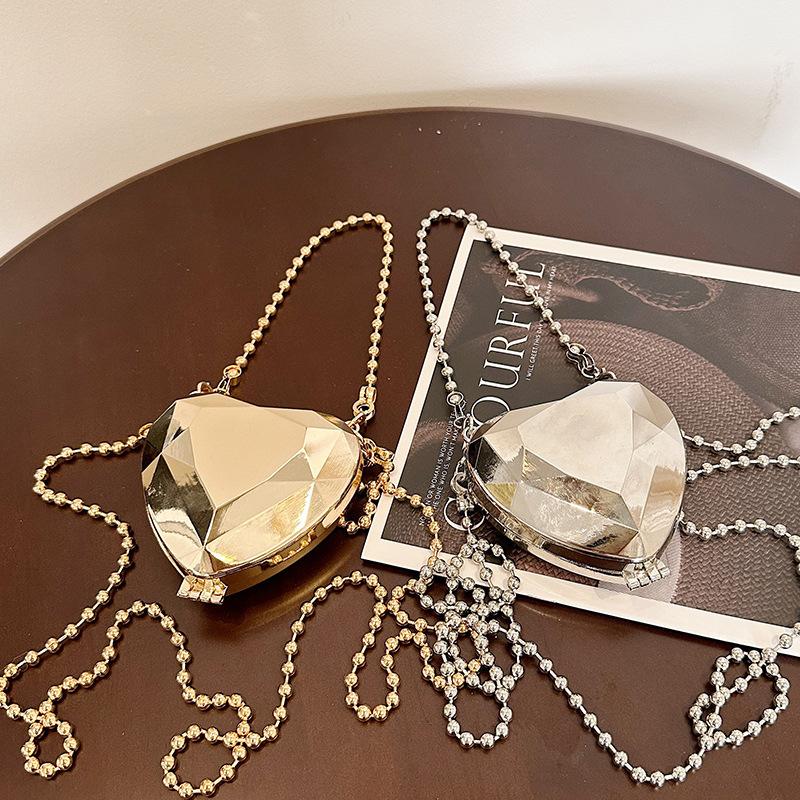Acrylic Dinner Bag 2025 New Fashion Shiny Shoulder Bag Small Fragrance Lady Chain Mini Love Bag Tide