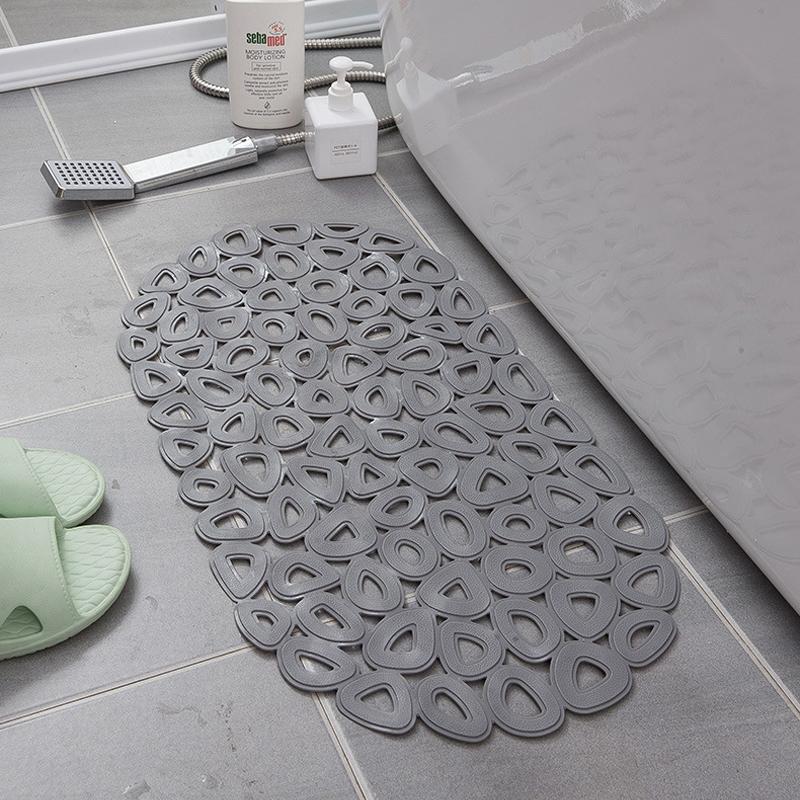 1 Stück PVC Rutschfeste Badematte, Schnelltrocknende Fußmassage Wasserdichte Duschmatte mit Saugnapf, Weiche und Bequeme Badewannenmatte