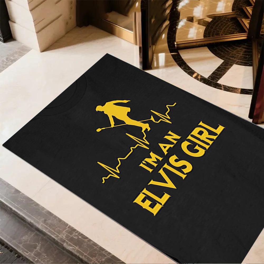 Elvis Presley Performance Carpet Suitable for Hallway Living Rooms Outdoor Foyer Anti-slip Rug Anime Office Decor Perfect Gift for Women/Men