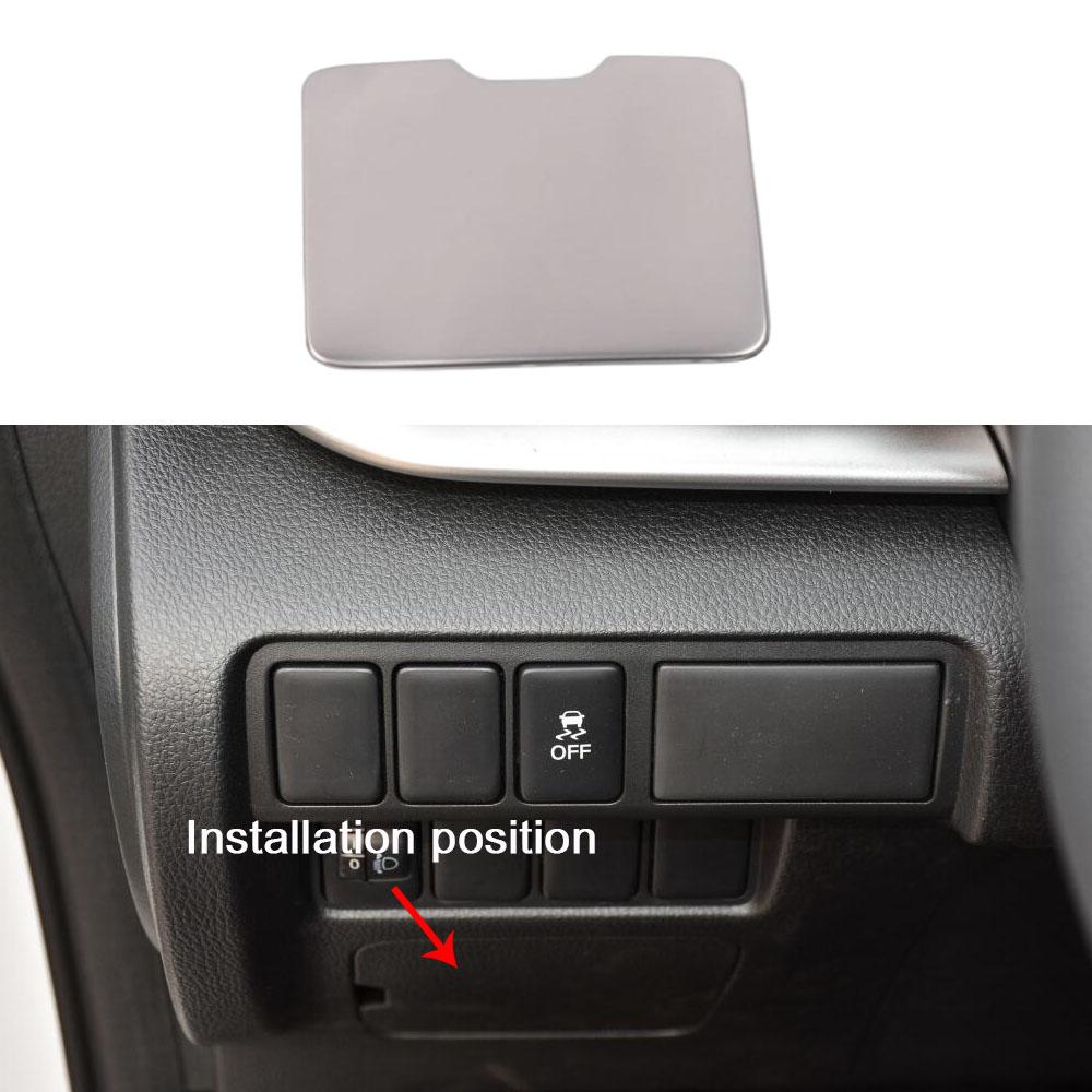 Stainless Steel Rearview Mirror Adjust Switch Cover Trim  Gear Box Panel Frame For Mitsubishi Eclipse Cross 2017 2018 -