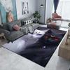 Black Cat and White Cat Printed Carpet for Living Room Bedroom Bedside Bathroom Floor Mat Area Rug Sofa Mat Home Decor