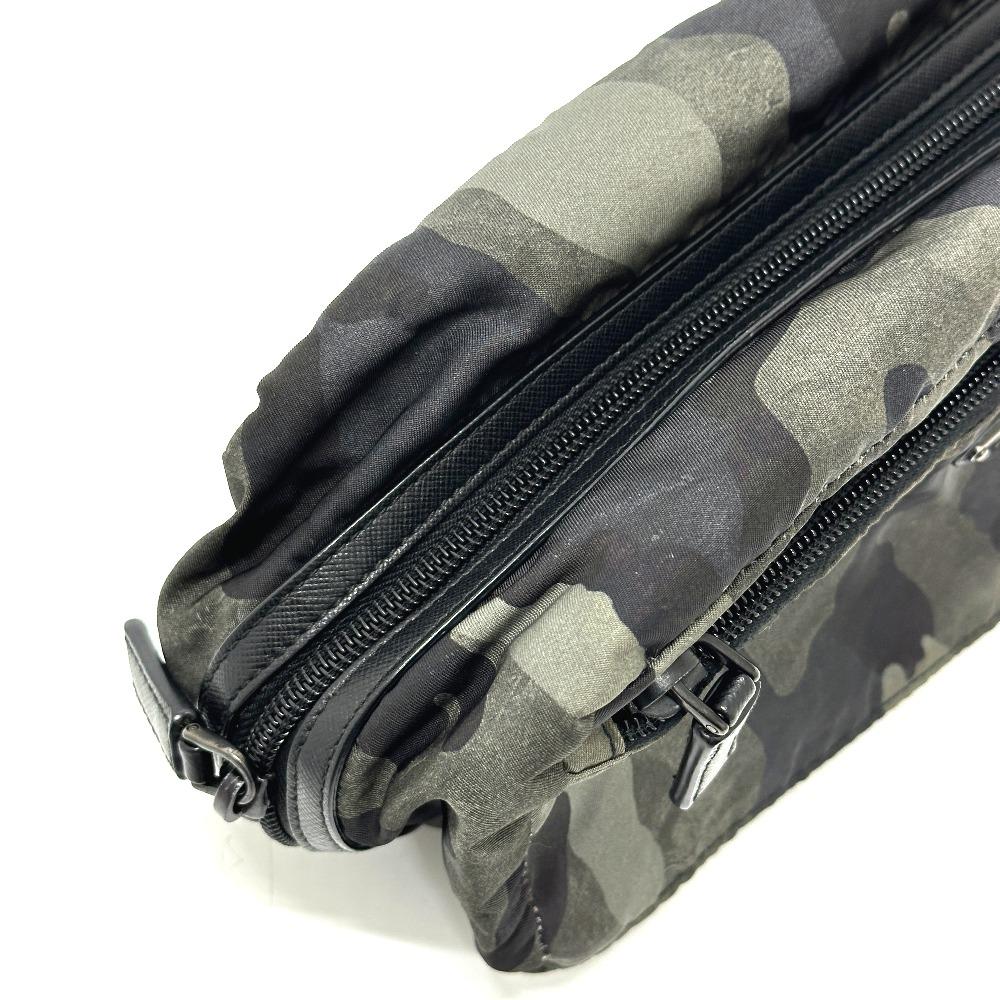 PRADA 2N0029 Triangle logo camouflage Clutch bag, handbag Nylon gray