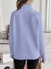 Women's Solid Color Versatile Set Sleeves Sweater Autumn Winter High Neck Top