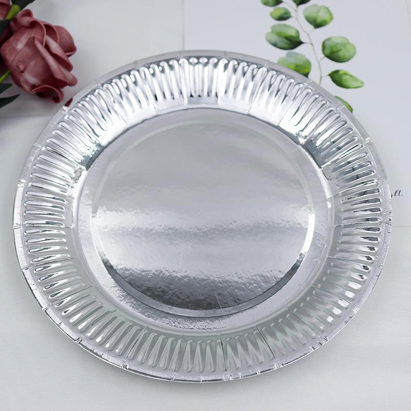 Solid Color Disposable Paper Plates for Party, Picnic, or Birthday