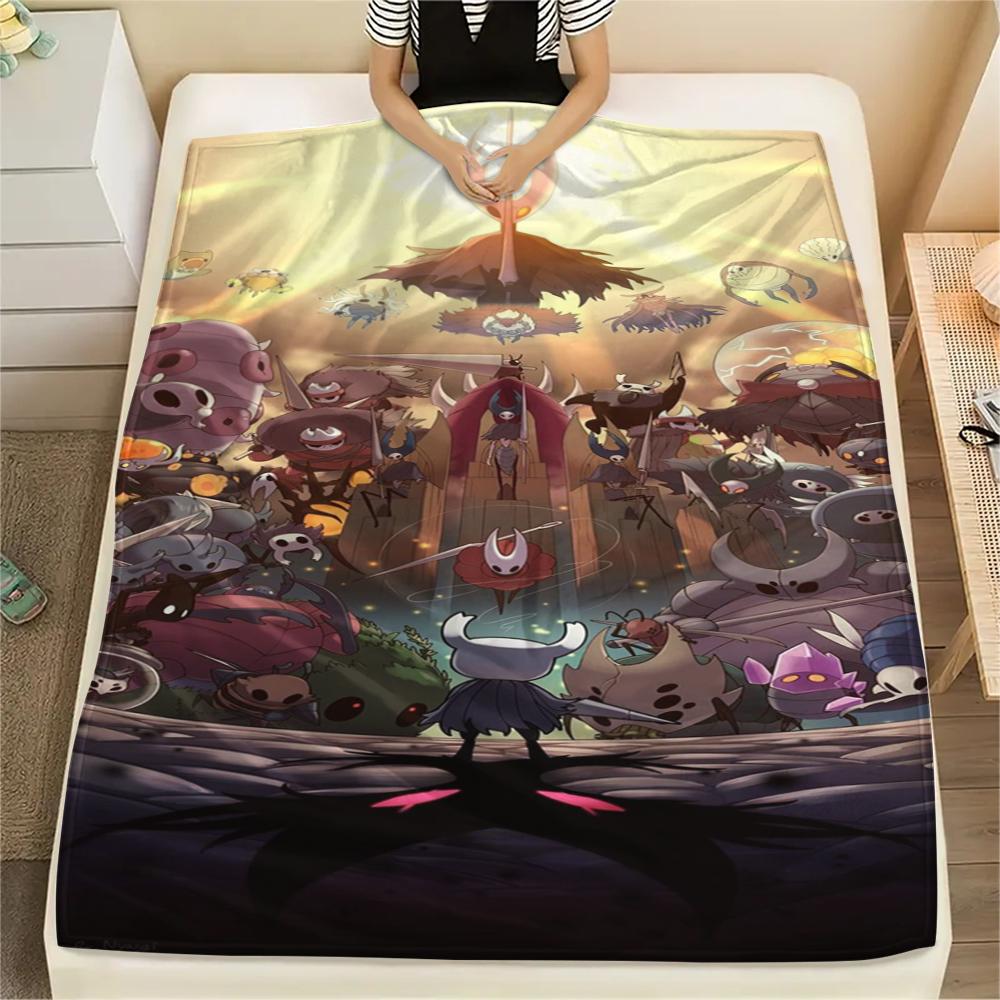 Hollow Knight Print Flannel Blanket, High quality Comfortable for All Seasons, Home Decor, Warmth and Comfort, Perfect for Christmas Gifts43