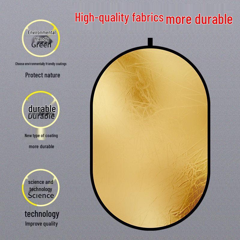 Foldable Photo Light Reflector: Portable, Large, Ideal for Live Streaming, Indoor/Outdoor, Travel, and Camping.