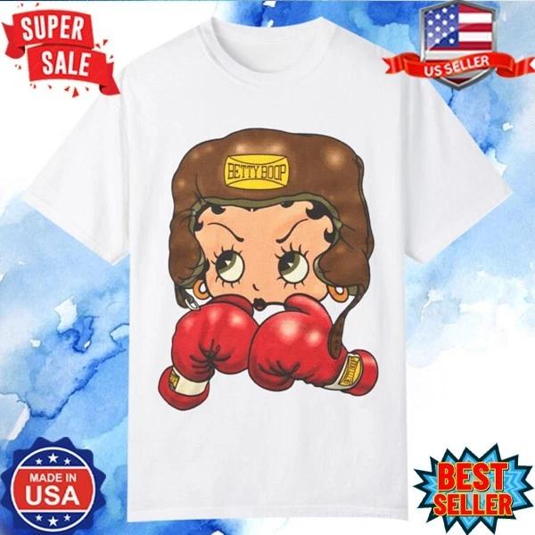 Vintage Betty Boop Boxing T-Shirt, S-5XL XL