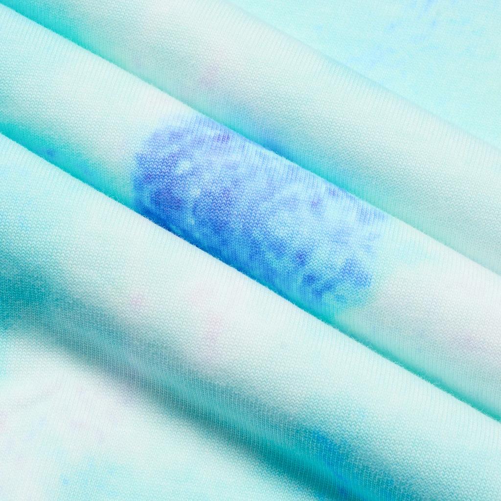 Li Ning Kaleidoscope Color Tie-Dye Print Round Neck Loose Short Sleeve T-Shirt Unisex Tops Multicolor AHST149-1