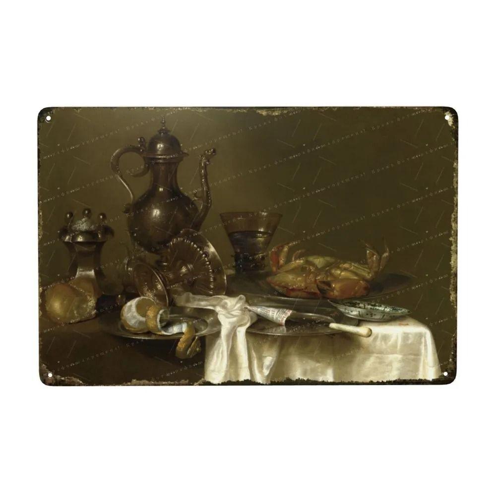 Oil Painting Style Retro Characters Landscapes Metal Tin Sign Wall Poster