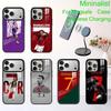 CR7 R-Ronaldo Jogador de Futebol Capa de Telefone Para iPhone17,16,15,14,13 Plus,Pro Max Magnética Para Magsafe Carregamento Sem Fio