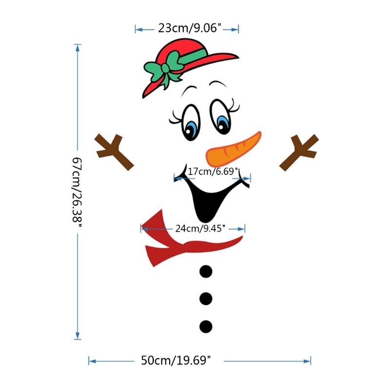 Christmas Cartoon Snowman Magnet Refrigerator Sticker Decal Xmas Ornament for Home KItchen Fridge Decorative Decal Gift
