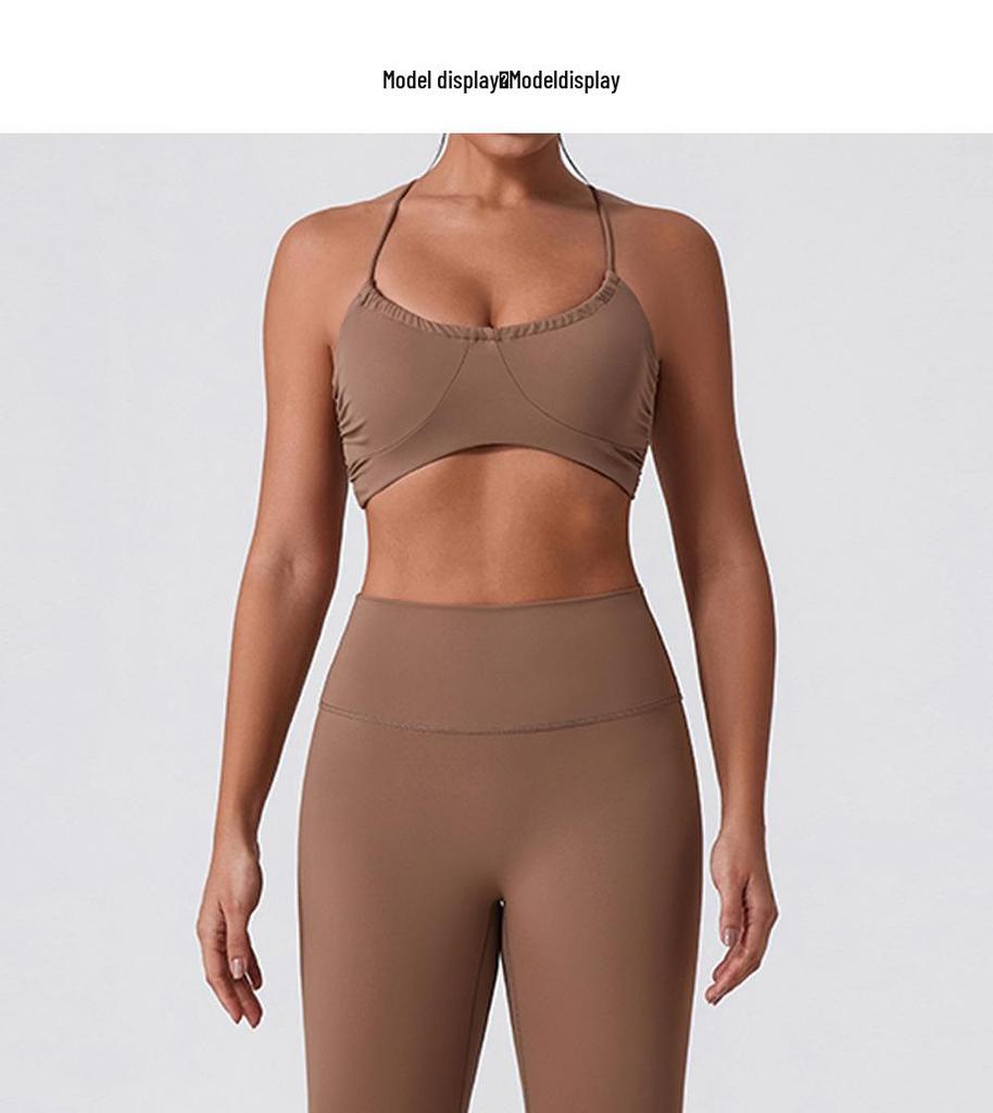 Sleek Yoga Set: Moisture-Wicking, Quick-Dry, Beautiful Back, Nude Feel, Two-Piece for Training & Running