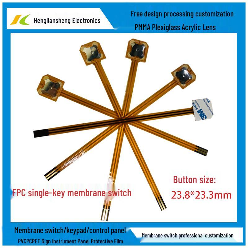 Single Key Power Membrane Switch/Button - PVC PET Control Panel/DIY Custom Accessory