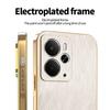 KADEM Hülle für Realme 14 5G Galvanisiert Seidenstruktur PU + TPU Handy-Rückseite