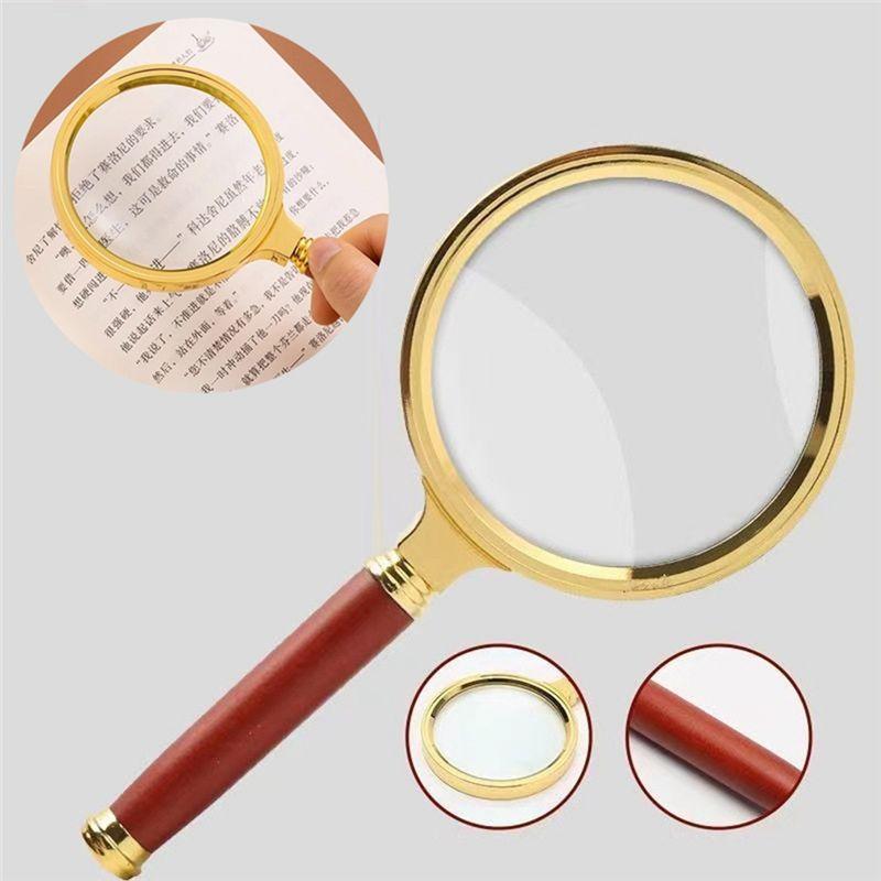 AEE4-Handheld Magnifier 60/70/80/90Mm Lens Magnifier Suitable For Science, Elderly Reading, Checking Maps