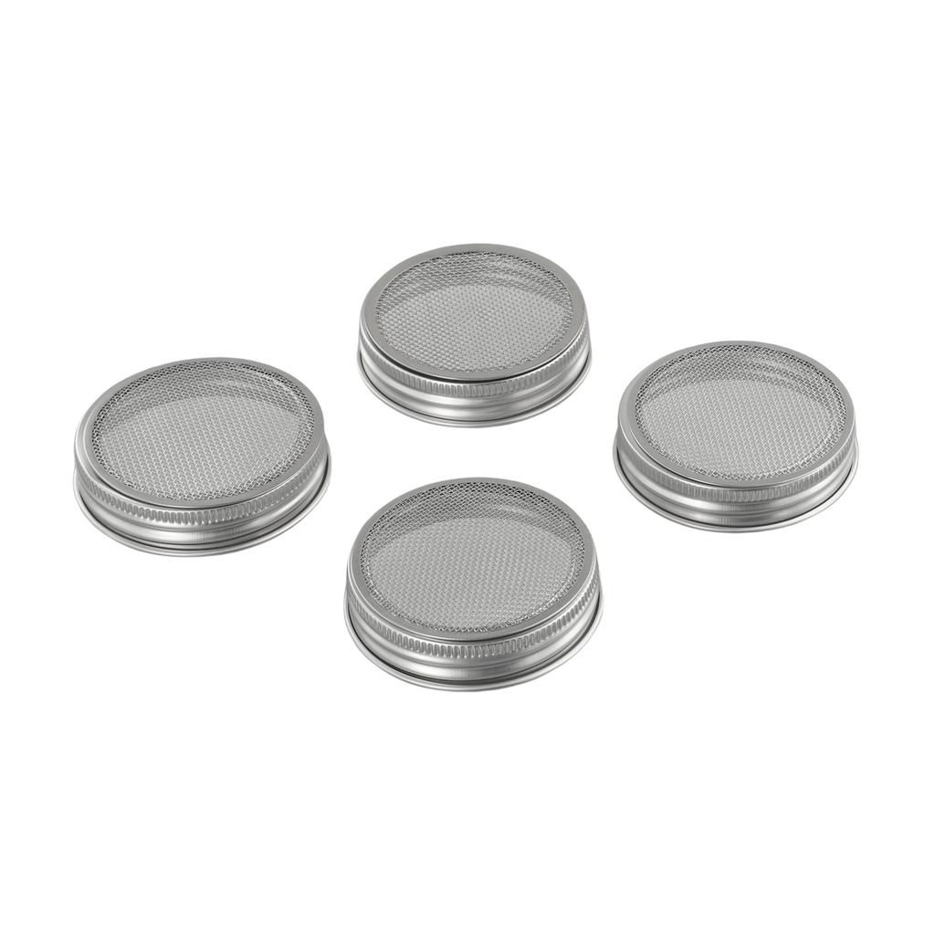 4pcs Stainless Steel Strainer Sprouting Covers Perfect for Jar Sprouts