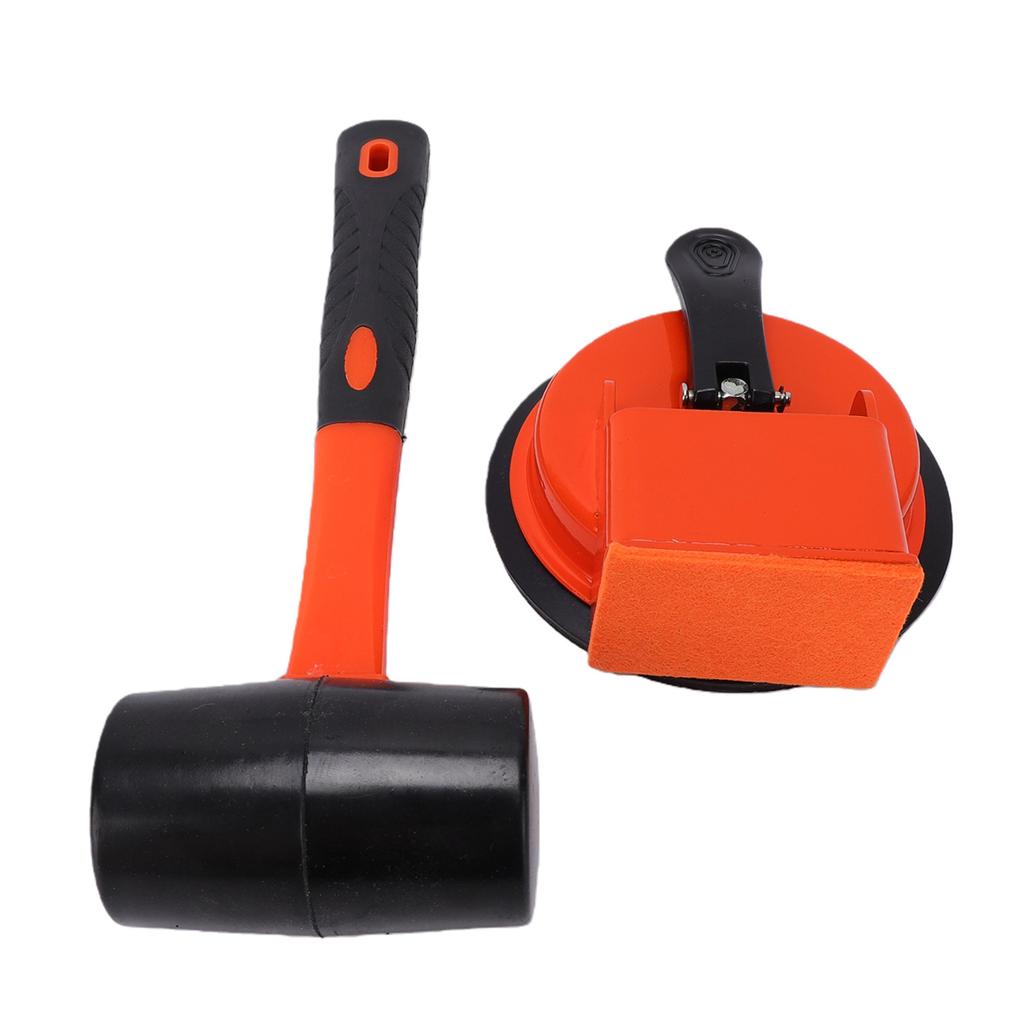 Bodenfugen-Reparaturwerkzeug Ergonomisch Professionell Starke Saugnapf mit Hammer für Matte Massivholz-Laminatböden