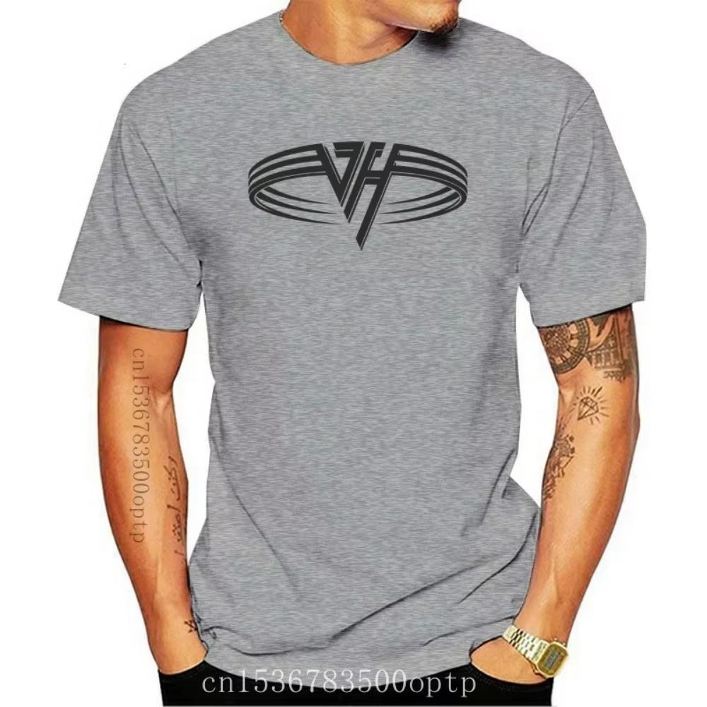 New 2021 Men Print Van Halen Band Fashion White T Shirt Summer O Neck Short Sleeves T-shirt