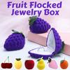 Grape Fruit Ring Box Pineapple Flocked Jewelry Box Mini Cherry Necklace Organizer  Couples