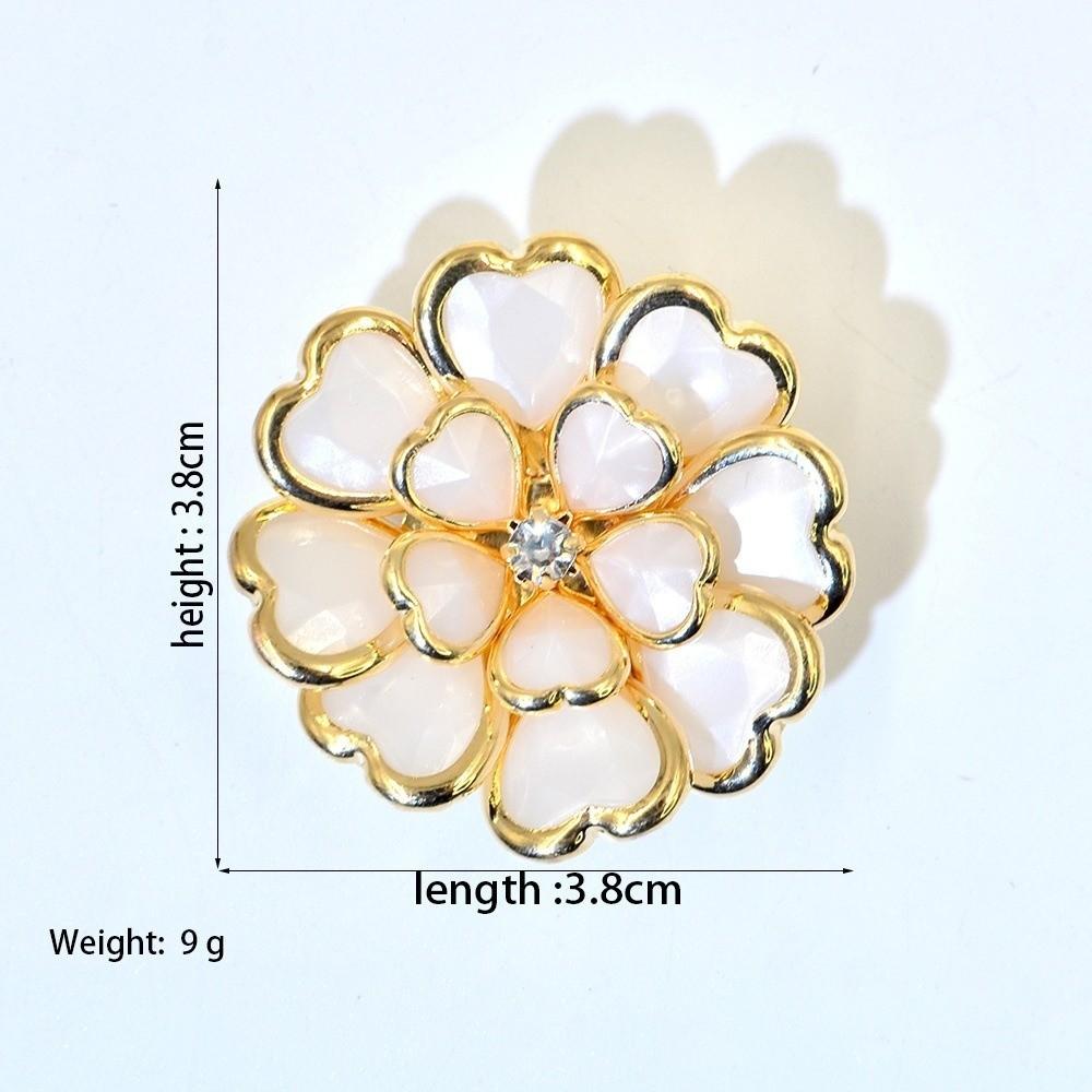 1ks Průhledné kamínky Květinová manžetová knoflíček Brož Spona DIY Knoflíčky na košili zdobené kamínky Oblečení Doplňky